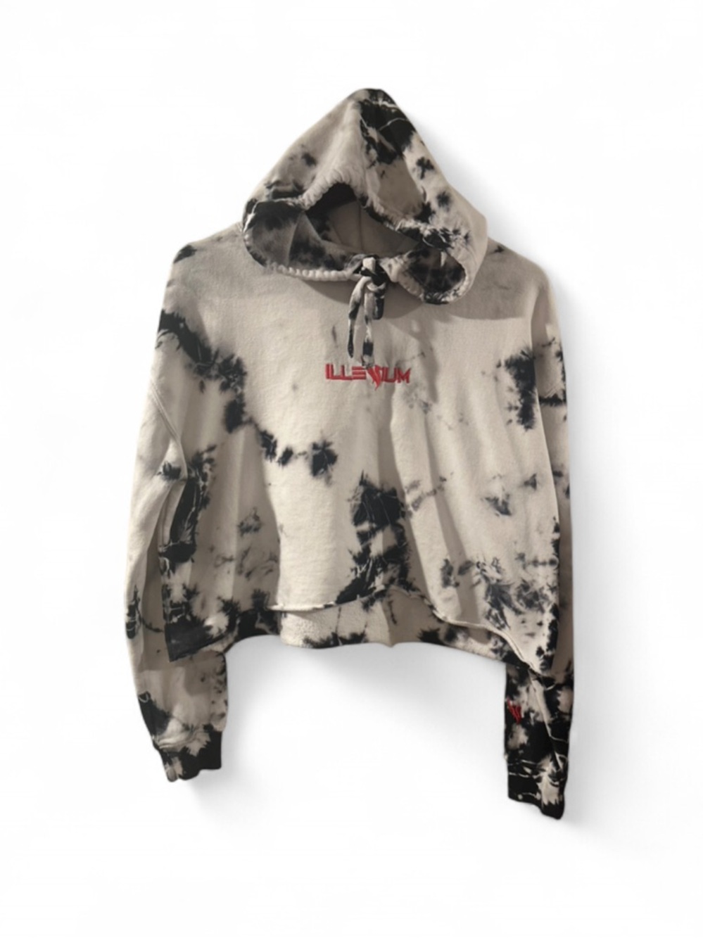 Women’s Tie-Dye Illenium Crop Top Hoodie Sweatshirt Size Medium